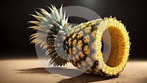 Tropical Slice Fresh Pineapple.AI Generated