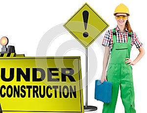 Concept of under construction for your webpage