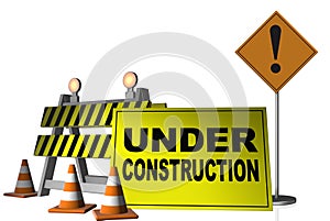 Concept of under construction for your webpage