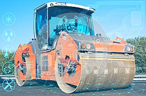 The concept of using modern technologies in road construction, Automated control of equipment without human intervention, data con