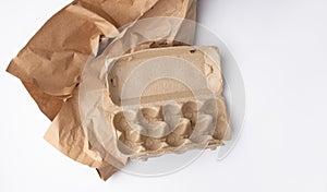 Concept of using recycled cardboard for packaging