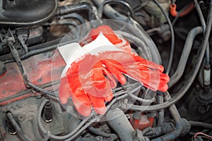 using technology to manage car engine. Car service and maintenance.