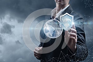 Concept of using a VPN in a global network