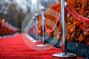 Concept VIP Exclusive Access Red Carpet and Velvet Rope for VIP Events and Glamorous Occasions