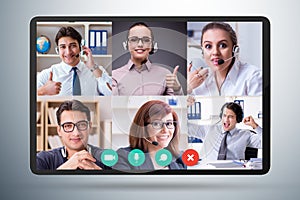 Concept of virtual collaboration through videoconferencing