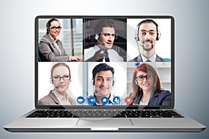 Concept of virtual collaboration through videoconferencing