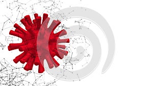 Concept of virus circulation and contagion. Contagious viral disease