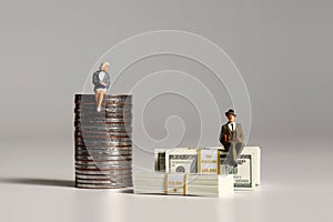 The concept of wage inequalities according to women`s career break.