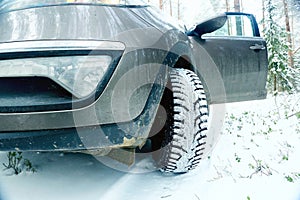 concept of winter car ride