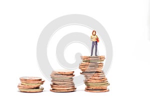 Concept of woman financial planing.