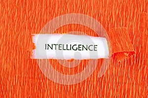 Concept word INTELLIGENCE. Business finance, data analytics financial management technology concept