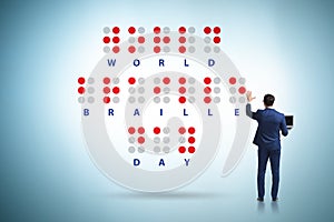 Concept of world braille day