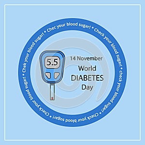 Concept world diabetes day fight poster