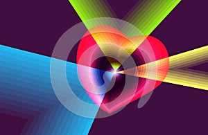 Conception and visual metaphor of Broken heart.