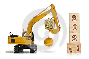 Concepts ,from 2023 change go to 2024 With Crawler excavator