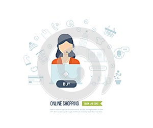 Concepts for customer support, online shopping and mobile marketing.