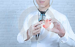 Concepts of modern technologies, doctor diagnostics of the heart