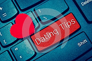 Concepts of online dating tips.