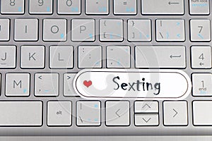 Concepts of online sexting tips.