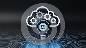 Ai cloud computing technology innovation digital transformation machine learning solutions concept art