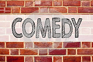 Conceptual announcement text caption inspiration showing Comedy. Business concept for Stand Up Comedy Microphone written