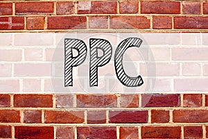 Conceptual announcement text caption inspiration showing PPC - Pay per Click. Business concept for Internet SEO Money written on o