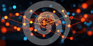 conceptual artwork of quantum particle superposition, showcasing vibrant colors and intricate photo