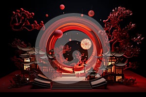 Conceptual artworks portraying a Chinese New