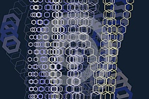 Conceptual background hexagon pattern for design. Abstract, web, texture & shape.