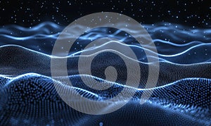 Conceptual background image. Abstract interconnected lines. Cloud computing and network connections metaphor.