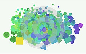 Conceptual background mixed pattern for design. Effect, messy, web & template.