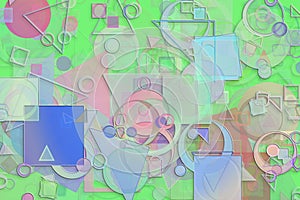 Conceptual background shape for design or texture. Pattern, rectangle, geometric, paper & art.