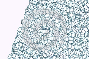 Conceptual background square, rectangle pattern for design. Style, vector, effect & canvas.