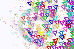 Conceptual background triangle pattern for design. Shape, color, backdrop, repeat & surface.