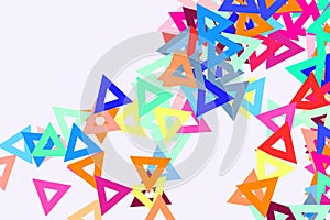 Conceptual background triangle pattern for design. Shape, geometric, color, abstract & style.