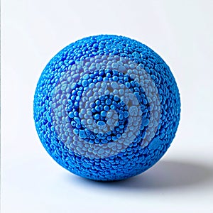 Conceptual Blue Sphere with Granular Surface Texture