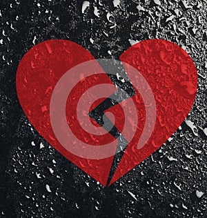 Conceptual broken heart