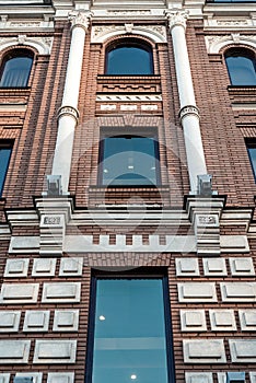 Conceptual building against a blue sky
