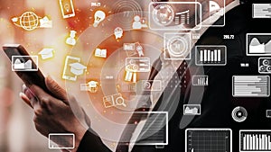 Conceptual business dashboard for financial data analysis