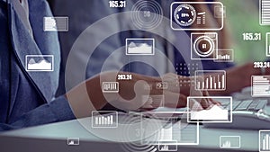 Conceptual business dashboard for financial data analysis