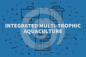 Conceptual business illustration with the words integrated multi