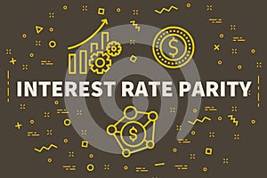 Conceptual business illustration with the words interest rate pa