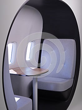 Conceptual business jet interior