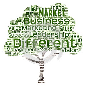 Conceptual business leadership word cloud