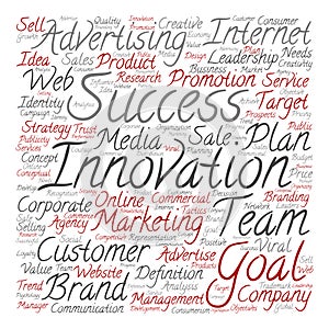 Conceptual business leadership word cloud