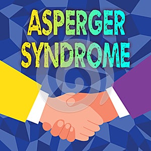 Conceptual caption Asperger Syndrome. Business approach characterized as a distinct autism spectrum disorder Abstract