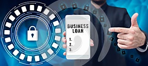 Conceptual caption Business Loan. Word Written on Credit Mortgage Financial Assistance Cash Advances Debt