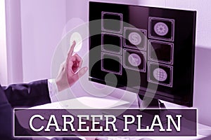 Conceptual caption Career Plan. Internet Concept ongoing process where you Explore your interests and abilities -47380