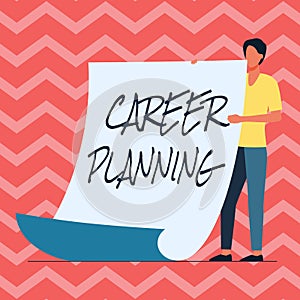 Conceptual caption Career Planning. Business overview stepwise planning of one s is possible professional career Man photo