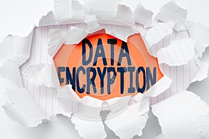Conceptual caption Data Encryption. Conceptual photo Symmetrickey algorithm for the encrypting electronic data Breaking